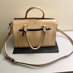 Kate Spade Elegant Beige Handbag genuine soft leather for every day. Like new.